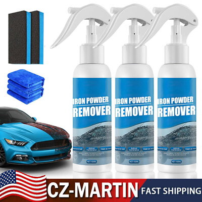 #ad 3x OUHOE Car Rust Removal Spray Car Iron Remover SprayIron Powder Remover Car $4.99