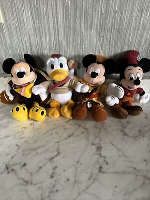 #ad Lot Of 4 Disney World Thanksgiving 2 Mickey Mouse Minnie Mouse Donald Duck $46.00