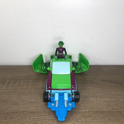 #ad Teen Titans Action Figures Bandai Beast Boy Vehicle Car Hydro Cycle Turbo Mobile $32.99