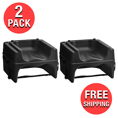 #ad 2 Pack Commercial Black Dual Height Child Seating Kid Plastic Booster Seat $147.33