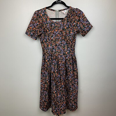 #ad LuLaRoe Women#x27;s Size S Small Amelia Dress Cute Floral Print Petite $10.58