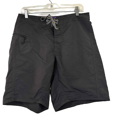 #ad Patagonia Men#x27;s Black Quick Dry Boardshorts Shorts Size 33 $36.00