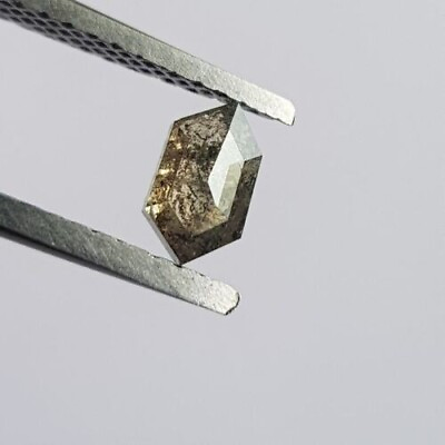 #ad 0.51CTW Shield Shaped Diamonds Clear Grey Salt amp; Pepper Fancy Rose Cut Diamonds $64.80