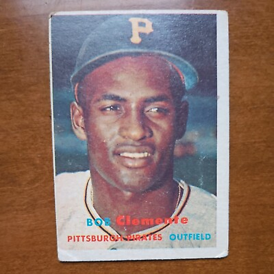 #ad 1957 TOPPS # 76 ROBERTO CLEMENTE PITTSBURGH PIRATES EX $105.00