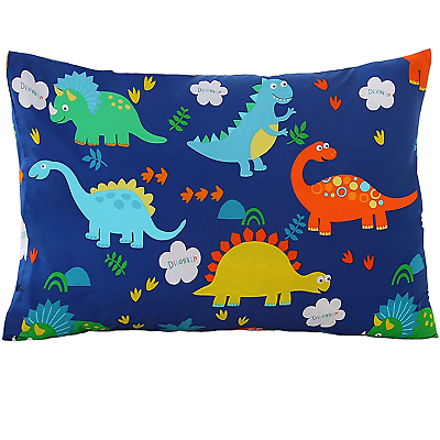 #ad Kids Pillowcase Standard Size Boys Dinosaur Cartoon Reversible Pillowcase for Ki $19.99