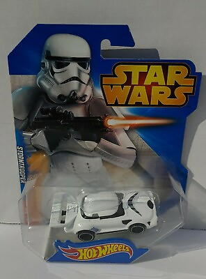 #ad Hot Wheels. Star Wars Stormtrooper Character Cars 2014 Blue Card New $9.98