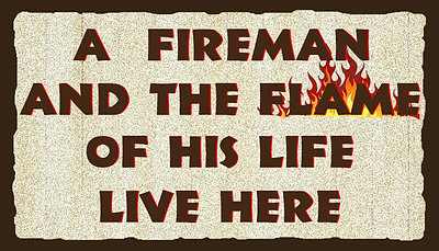 #ad Fireman WALL DECOR DISTRESSED RUSTIC PRIMITIVE HARD WOOD SIGN PLAQUE $14.99