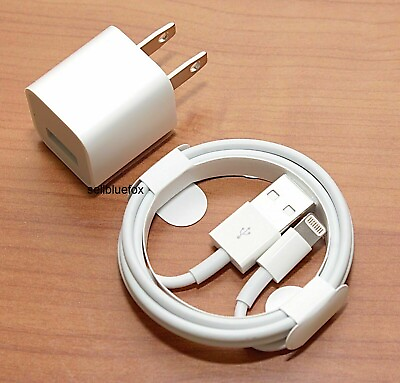 #ad iphone charger cable and Wall Cube For iPhone77881011121314 $7.99