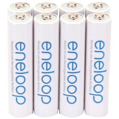 #ad PANASONIC BK 4MCCA8BA eneloop Rechargeable Batteries AAA; 8 pk $21.61