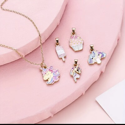 #ad Unicorn Necklace Set Jewelry Girls Little Kids Surprise Loved Gift $12.99