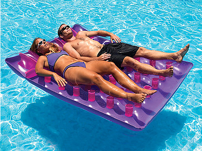 #ad Swimline 9036 Inflatable Two Person Swimming Pool French Mattress Air Float $35.96