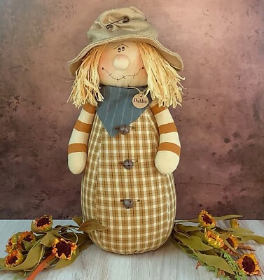 #ad Honey amp; Me Fall Sheldon the Goofy Scarecrow Doll Primitive Harvest Decor $34.99