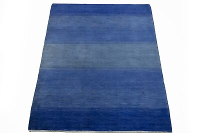 #ad Contemporary Blue Stripes Hand Loomed 4X6 Gabbeh Oriental Area Rug Wool Carpet $245.34