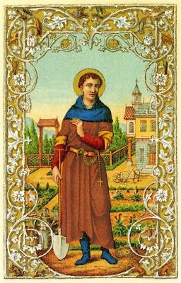 #ad St. Fiacre is the patron saint of herb and vegetable gardens 8x10quot; USA PRINT $15.97