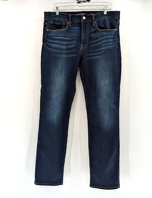 #ad LUCKY BRAND 121 Slim Straight Jeans Men#x27;s 34x32 35x 31.5 Blue Denim Fade Zip $22.95