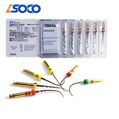 #ad 6PCS Original SOCO SC PRO Dental Thermally Activated NITI Files 21mm Assorted $12.59