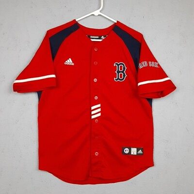 #ad Adidas Boston Red Sox Mens Large 15 Pedroia MLB Baseball Logo Sports Fan Read De $25.77
