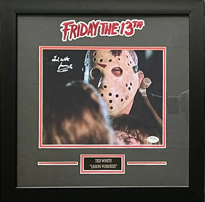 #ad Ted White autographed framed inscribed 8x10 photo Friday The 13th PSA COA Jason $135.19
