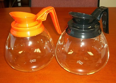 #ad For BUNN 2 Glass Coffee Pots Decanter 64 oz. Commercial Black amp; Orange NEW $28.95