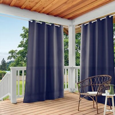 #ad Exclusive Home Indoor outdoor Solid Cabana Grommet Top Curtain Panel Mecca Orang $29.99