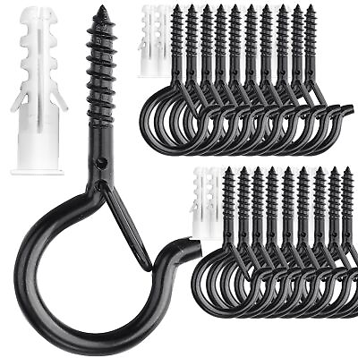 #ad 20 Pack Screw in Hooks for Outdoor String Lights Hanger Heavy Duty 2.2 Inch ... $20.62