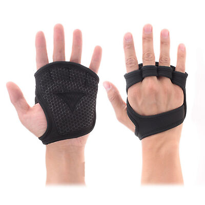 #ad 1 Pair Microfiber Workout Gloves Non Slip Weight Lifting Gym Gloves Breathable $13.88