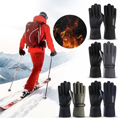 #ad 1Pair Windproof Ski Gloves Coldproof Snow Gloves Fashion Winter Gloves Winter AU $17.75