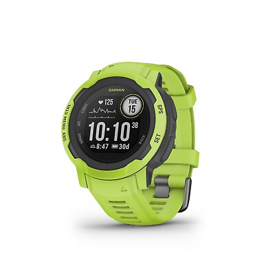 #ad Garmin Instinct 2 GPS Rugged Outdoor Smartwatch Electric Lime $299.99