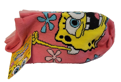 #ad Nickelodeon SpongeBob SquarePants Women#x27;s 6 Pk No Show Multi Color Socks Sz 4 10 $12.95