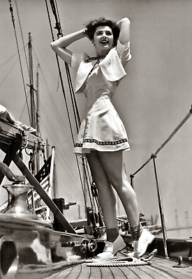 #ad Vintage Sailboat Pinup Photo 1981b Oddleys Strange amp; Bizarre $7.77
