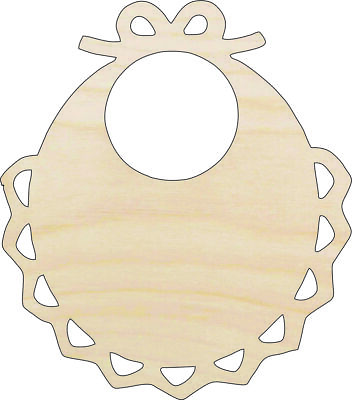 #ad Baby Bib Laser Cut Out Unfinished Wood Craft Shape BBY9 $43.70