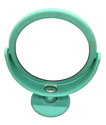 #ad Used 10X Soft Touch Round Vanity Mirror Seafoam Green Used 10x $4.98
