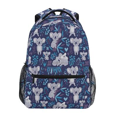 #ad Laptop Travel Backpack Cute Koala Bears And Leaves Large Capacity Business Co $27.33