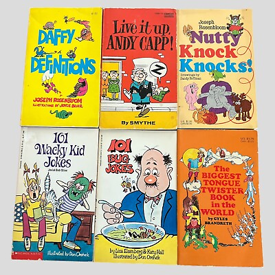 #ad Kids Childrens Joke Book Lot Knock Knock Riddles Tongue Twisters Vintage Lot 6 $18.00