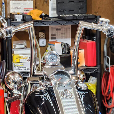#ad MOFUN Handlebar 12 X 1.5 quot; Chrome DNA Ape Hanger Far Bars For Harley Davidson $149.99