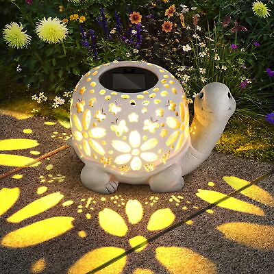 #ad LESES Solar Lantern Lights Turtle Outdoor Lantern with Waterproof LED Garden... $37.99