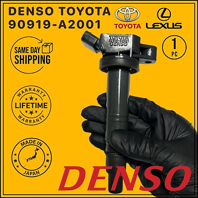 #ad 90919 A2001 GENUINE DENSO x1 Ignition Coil For Toyota Camry 2.4L Lexus RC LC IS $35.99