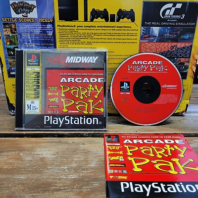 #ad Midway Arcade Party Pak Playstation PS1 PAL Complete Tested FREE TRACKED POSTAGE AU $23.99
