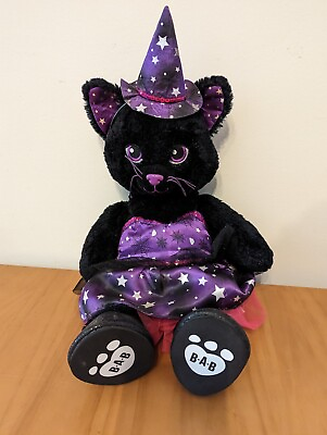 #ad Build A Bear Starry Sky Night Black Kitty Cat Halloween Purple Plush 2016 $39.00
