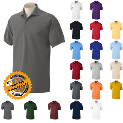 #ad Gildan Jerzees Brand DryBlend Mens Polo Shirt Jersey T Shirt All Color Work Polo $18.69