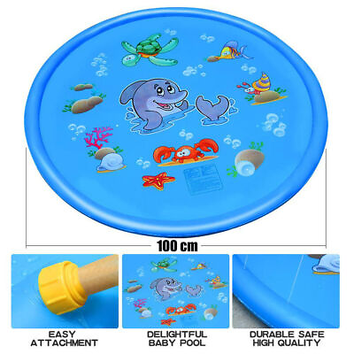 #ad 40quot; Inflatable Spray Splash Water Mat Kids Pad Outdoor Pool Beach Lawn Play Toy AU $30.96