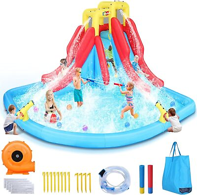 #ad Bounce House for Kids Inflatable Water Slide Park Bouncer Backyard Kids Gift US $358.99