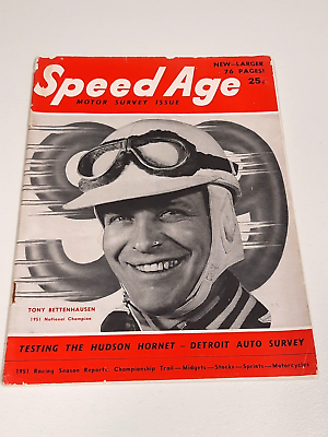 #ad Speed Age Motor Survey Issue Magazine 1951 Vintage Tony Bettenhausen Champion $13.00