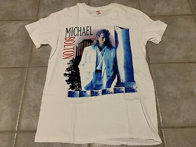 #ad VINTAGE Michael Bolton 1990 Soul Provider Tour Shirt White XL RARE Classic Rock $34.95