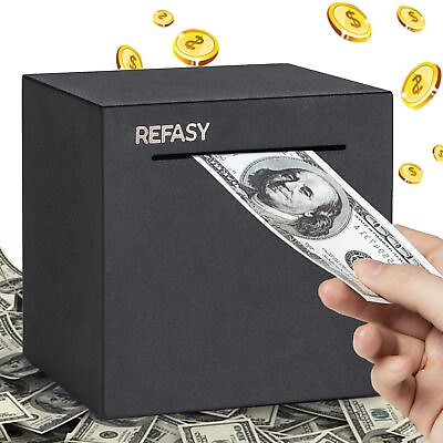 #ad Adult Piggy BankMetal Saving Box Stainless Steel Piggy Bank for Real Money C... $20.62