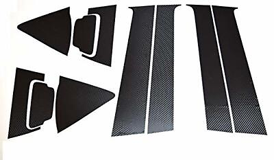 #ad HONDA cover black VEZEL carbon rear door knob side pillars left and rig F S NEW $33.30