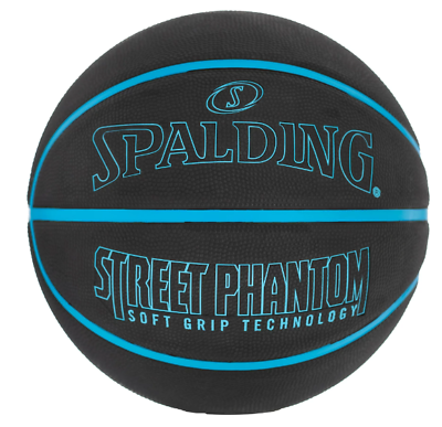 Spalding Street Phantom 29.5quot; Outdoor Basketball Neon Blue Black NEW $23.69