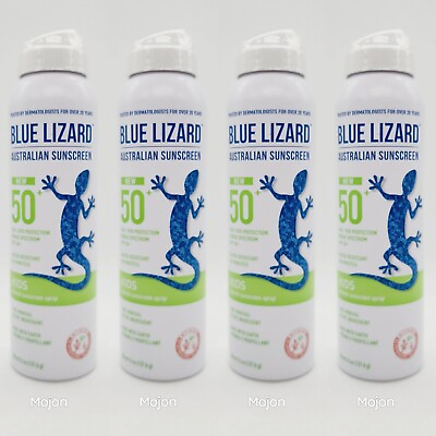 #ad Lot Of 4 Blue Lizard Kids Mineral Sunscreen Spray 50 SPF 4.5 Oz EXP 10 25 Seale $29.99
