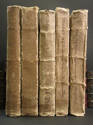 #ad TROMBELLI De Cultu Sanctorum Dissertationes Decem 1740 43 1st Edition 5 Vol RARE GBP 500.00