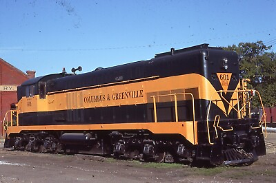 #ad Duplicate Train Slide Columbus Greenville Baldwin #601 01 1986 Columbus MS $4.50